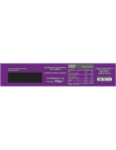 Café Excellence 20 cápsulas Fortaleza Platinium compatibles con Nespresso®