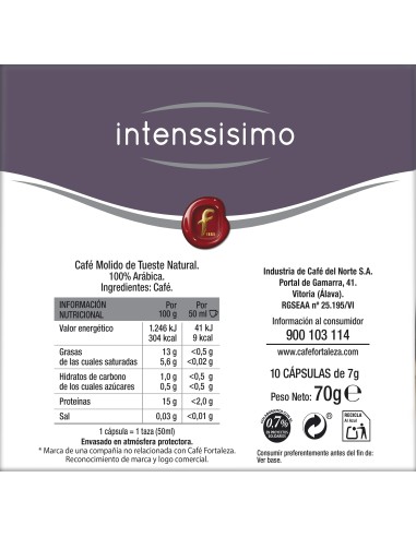Café Intenssisimo 10 cápsulas compatibles con Dolce Gusto®
