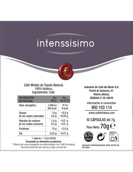 Café Intenssisimo 10 cápsulas compatibles con Dolce Gusto®