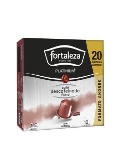 Café Descafeinado Forte 20 cápsulas Fortaleza Platinium compatibles con Nespresso®