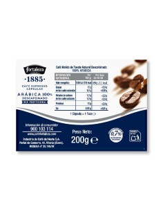 Café 1885 Descafeinado 25 cápsulas Fortaleza 2