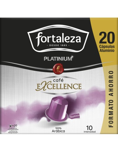 Café Excellence 20 cápsulas Fortaleza Platinium compatibles con Nespresso®