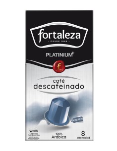 Café Descafeinado al Agua 10 cápsulas Fortaleza Platinium compatibles con Nespresso® 2