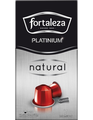 Café Natural 10 cápsulas Fortaleza Platinium compatibles con Nespresso®