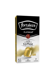 Café con aroma natural a Toffee 10 cápsulas Fortaleza Platinium compatibles con Nespresso®