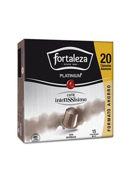 Café Intenssisimo 20 cápsulas Fortaleza Platinium compatibles con Nespresso®