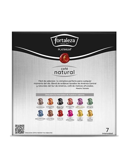 Café Natural 20 cápsulas Fortaleza Platinium