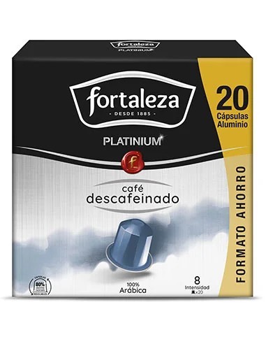 Café Descafeinado 20 cápsulas Fortaleza Platinium